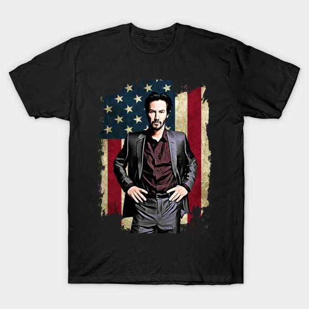 Flag america main character movie gift for fans T-Shirt by Madisen Harvey